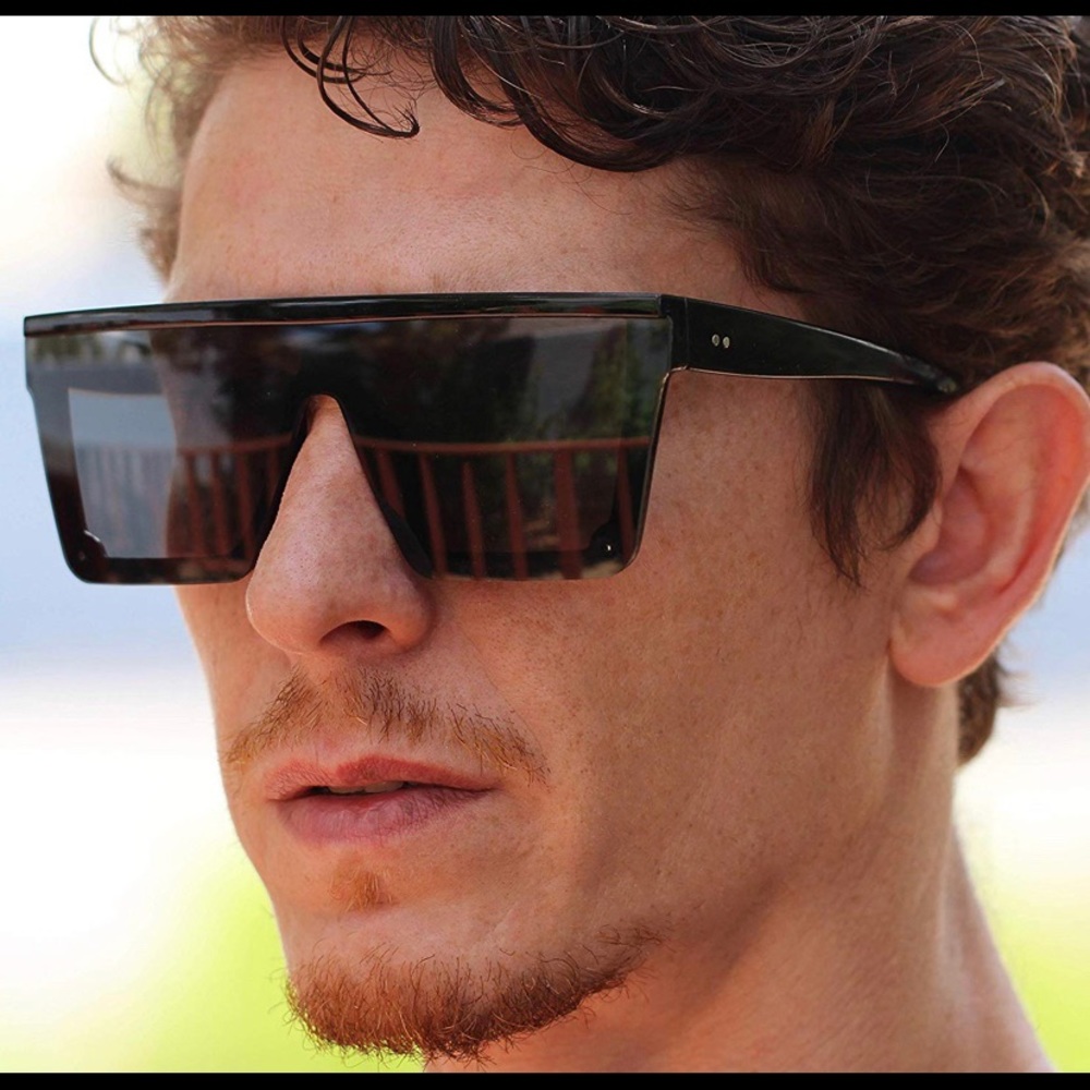 Fashion Flat Top Oversized Sunglasses